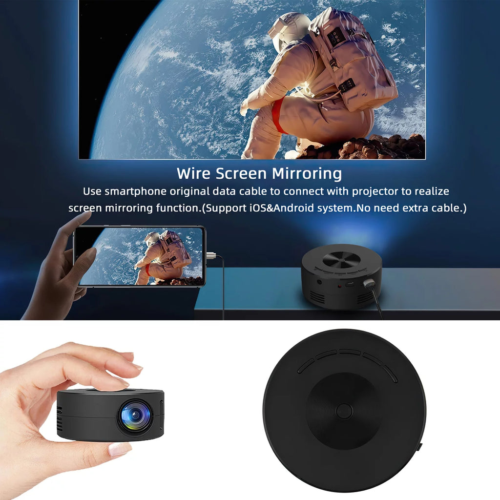 Mini Projector, 1920*1080p HD LED Projector with Remote Control N945