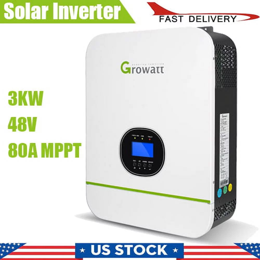 3000W Split Phase Solar Inverter 48V Pure Sine Wave MPPT 80A C874