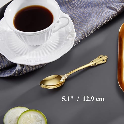 6 Pieces 5.1-Inch Stainless Steel Espresso Spoons Set A8103
