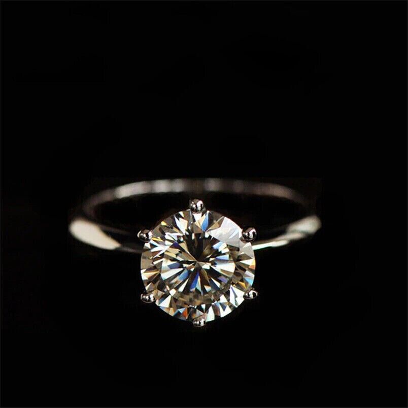 14k White Gold Solitaire Engagement Ring B37454
