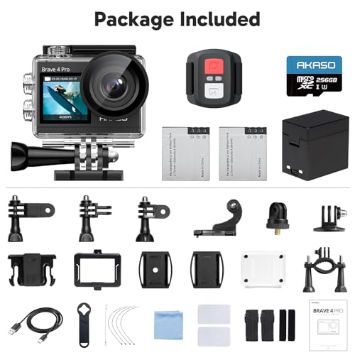 4K30 Action Camera with 256GB MicroSD U3 Card S12773