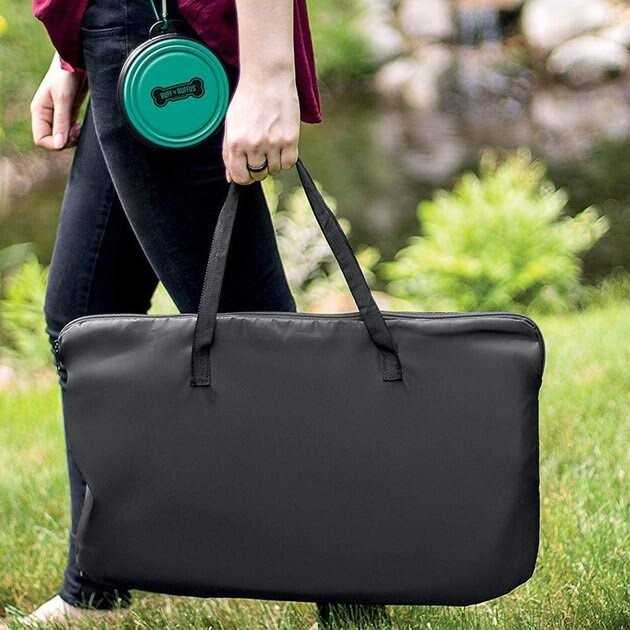 Foldable Pet Playpen with Carrying Case and Travel Bowl T889769
