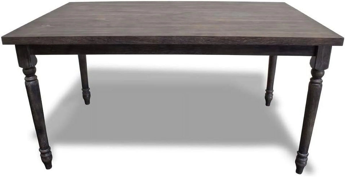 Grey Wood Veneer Distressed Dining Table F42108