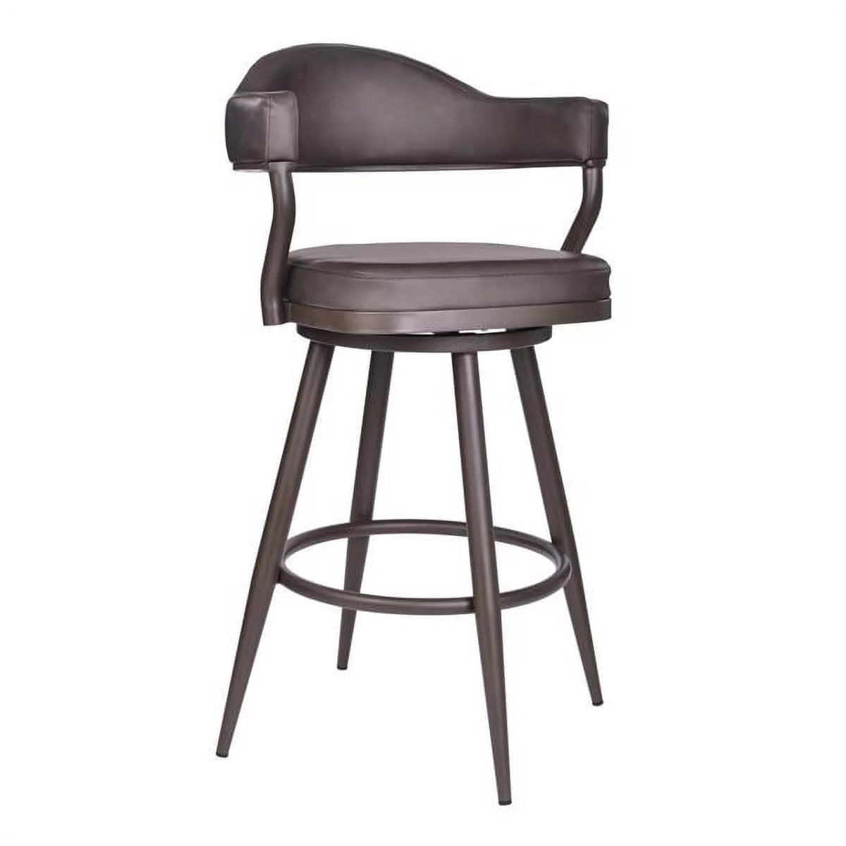 Faux Leather Swivel Bar Chair G516406