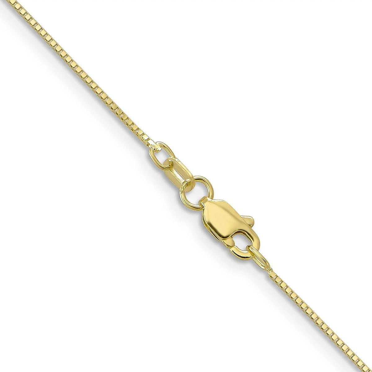 Solid 10k Yellow Gold 0.9mm Box Chain - 18" Q3033
