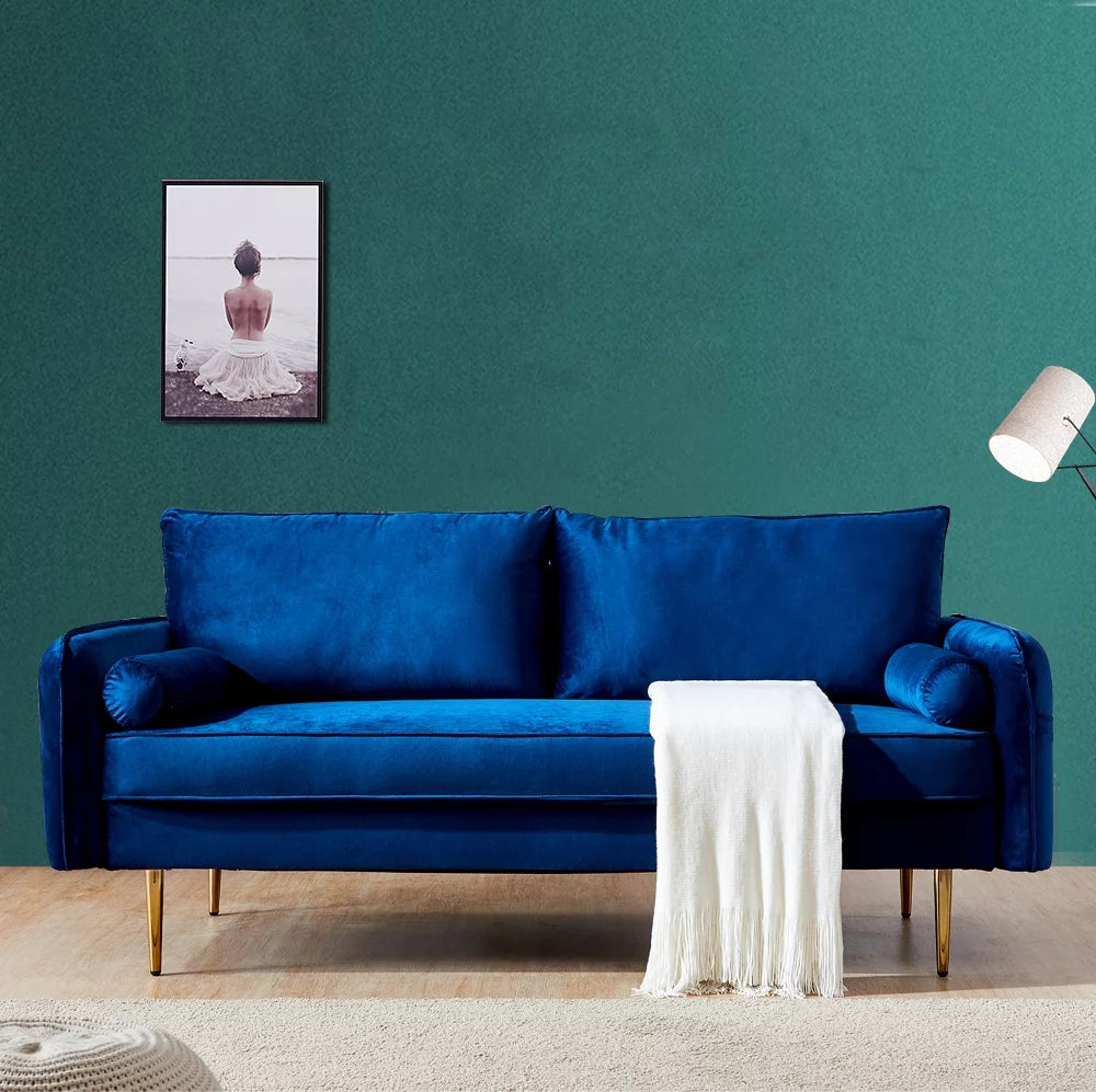 Blue Velvet Sofa B3416
