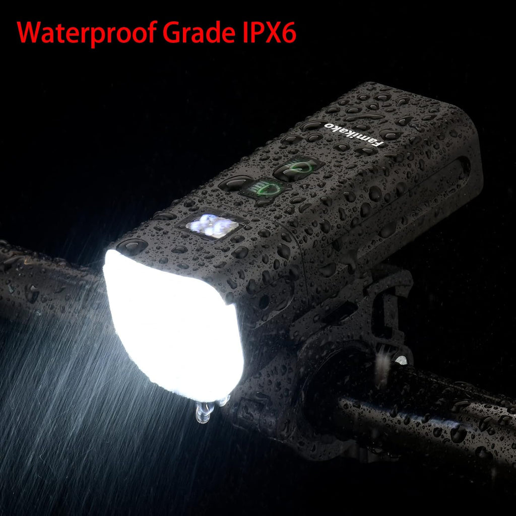6*T6 LED Bike Light Set USB Rechargeable Waterproof Pack of 2 M272