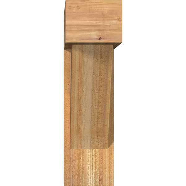 8x22W x 28x22D x 28x22H Traditional Block Rough Sawn Bracket with Offset Brace O97470