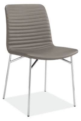 Modern Cato Side Chair in Grey with Chrome Frame H66459