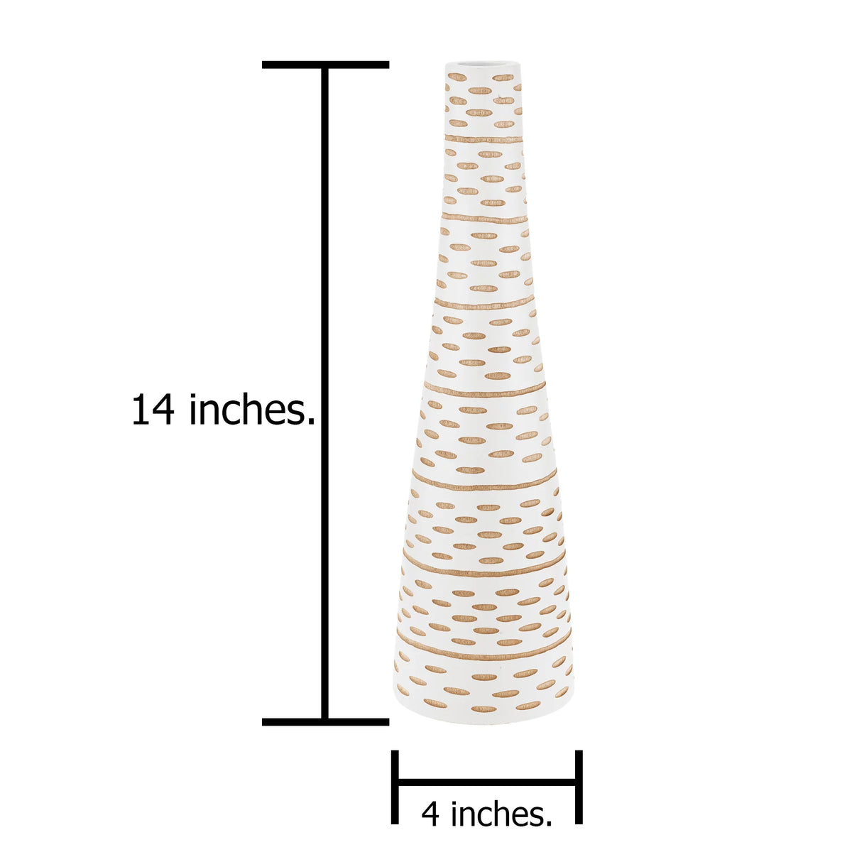 White Mango Tree Wood Bottle-Shaped Vase Q278452