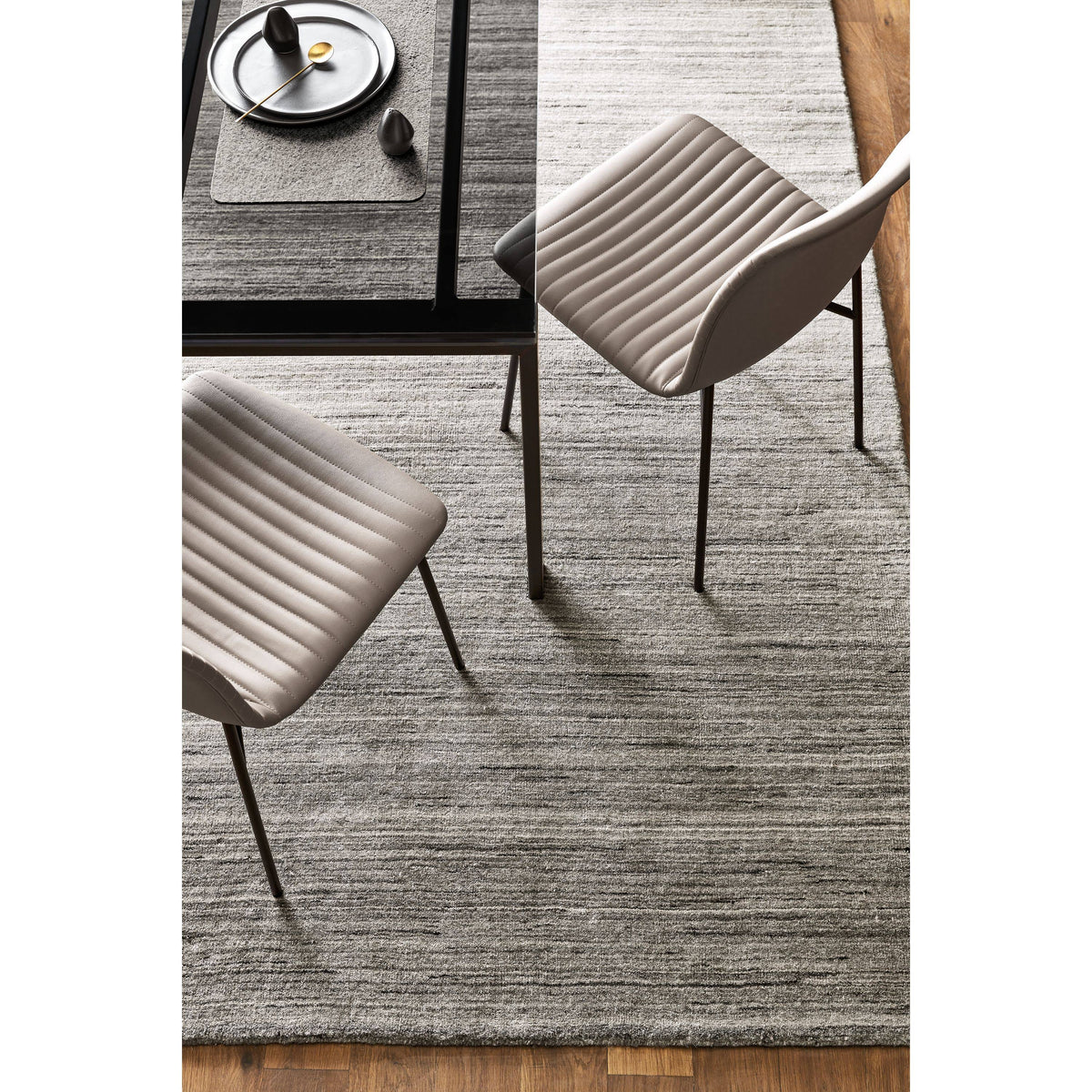 Modern Cato Side Chair in Grey with Chrome Frame H66459