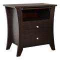 Wood 2-Drawer End Table with Tray in Espresso J31103