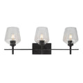 3 Light Bath Vanity Black Finish E9357