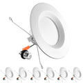 5/6in 5 Color Selectable Dimmable LED Recessed Light 6 Pack I648