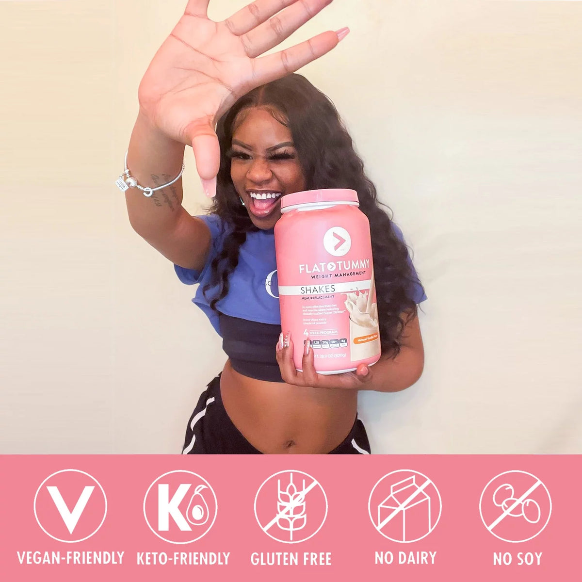 Vanilla Vegan Keto Meal Replacement Protein Powder U631207