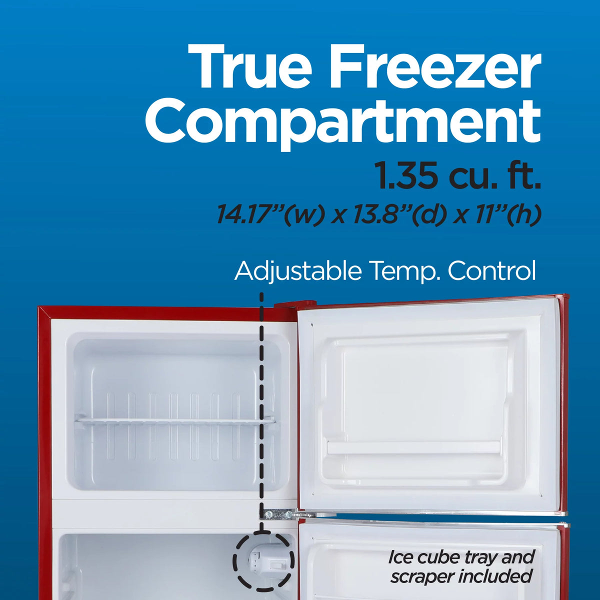 Freestanding Mini Fridge with Freezer K8634