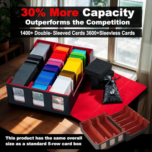 Black Trading Card Storage Case with Magnet Closure O62583