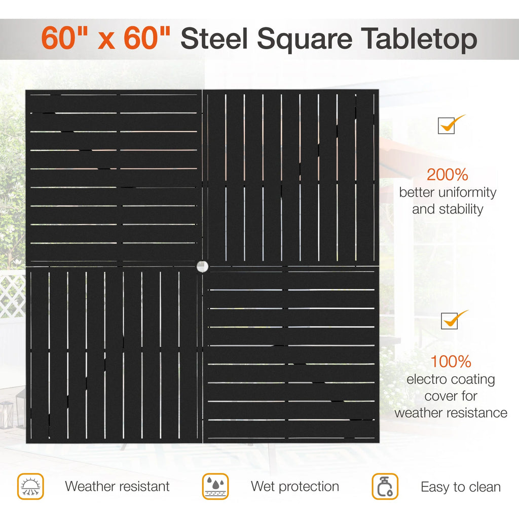 9 Piece Outdoor Metal Patio Dining Set S1400