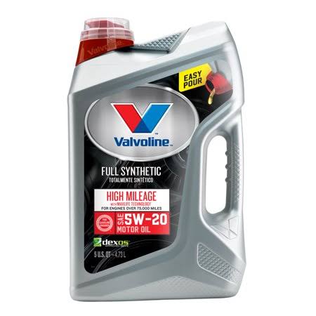 12 Pack Full Synthetic High Mileage SAE 5W-20 Motor Oil 5 Quart J428013