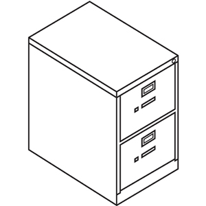 Vertical filing cabinet - 2 drawers Q57984