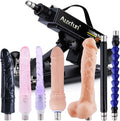 Realistic Thrusting Dildo Sex Toy with 7 Attachments A89341