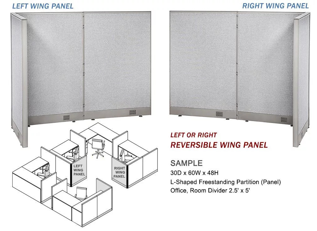 L-Shaped Freestanding Office Partition I449
