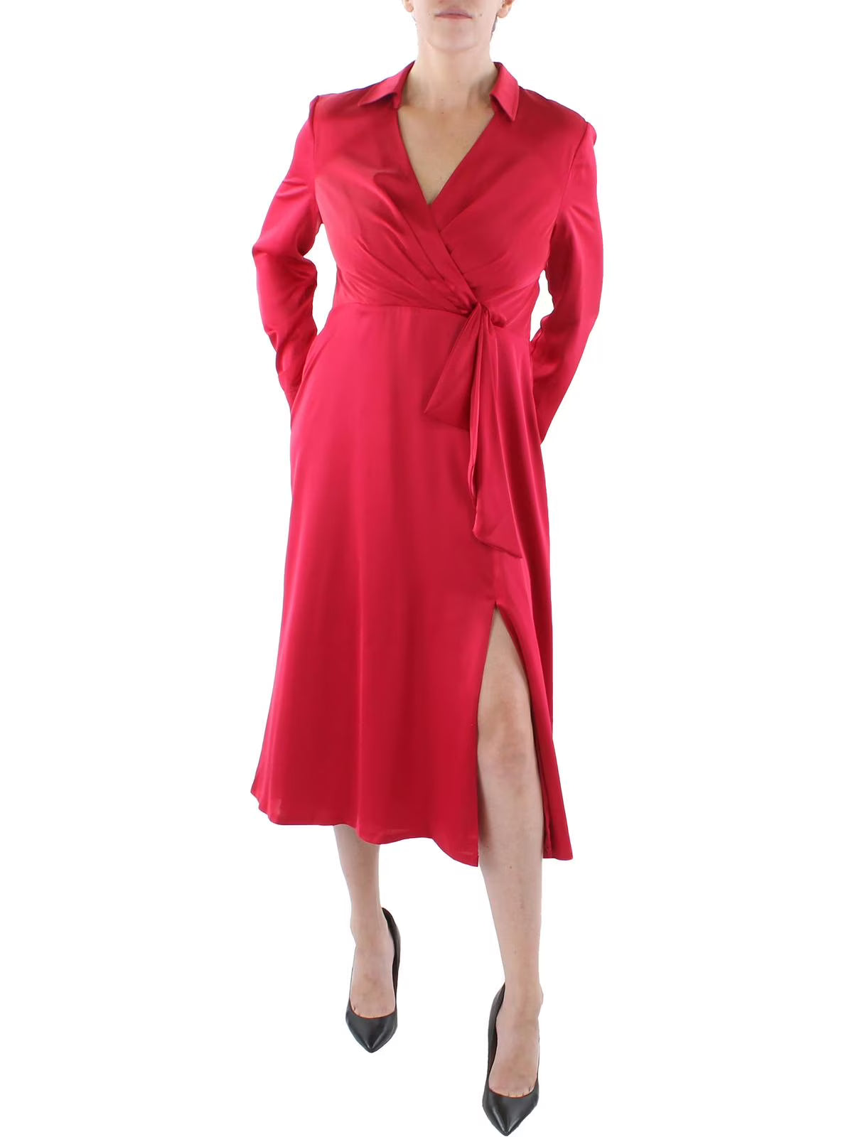 Surplice Collared Dress B546