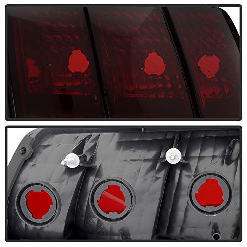 Red Smoked Tail Lights Brake Lamps Pair Set G5452