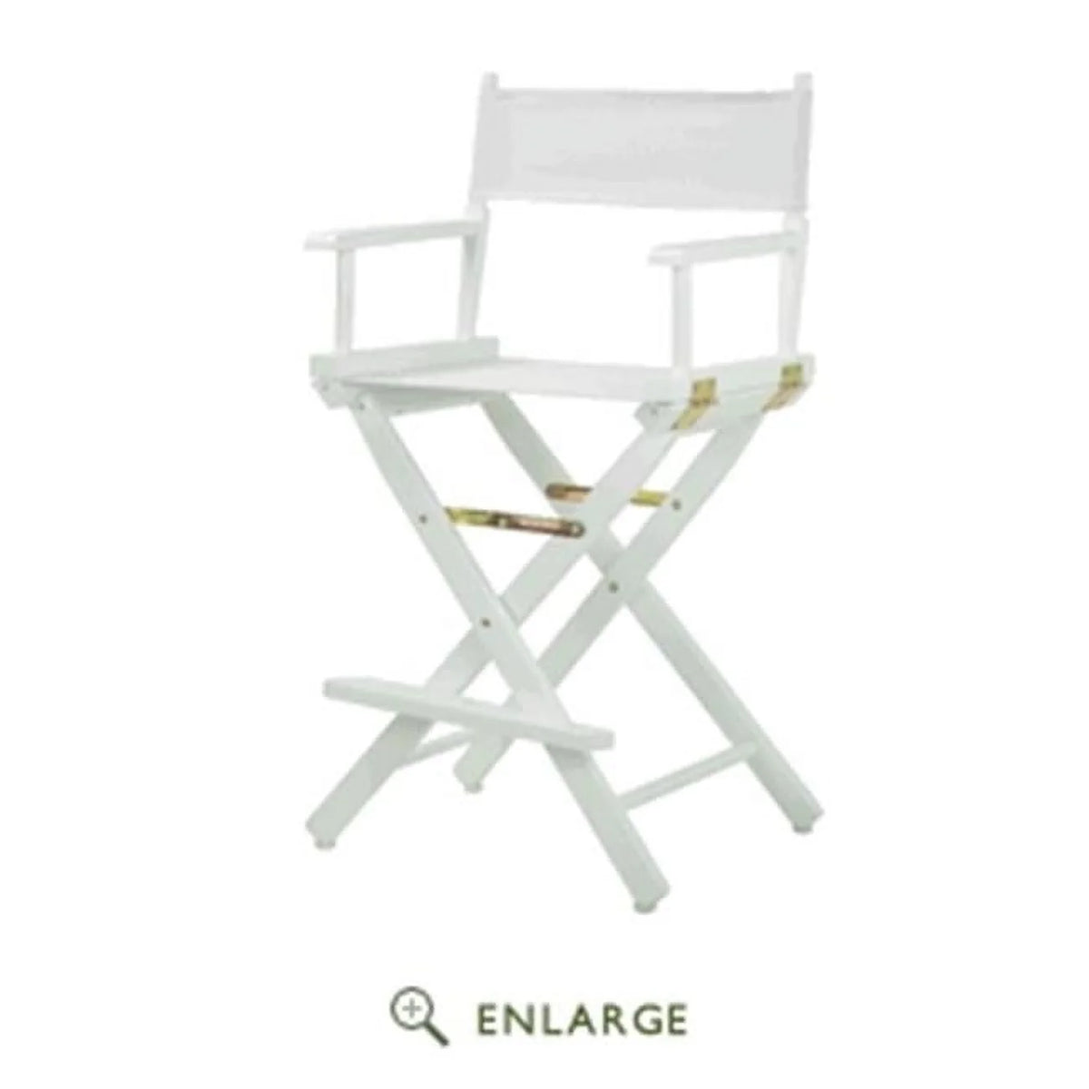 24" Director's Chair White Frame-White Canvas K65003
