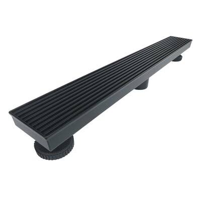 24 in. Matte Black Linear Shower Drain G875