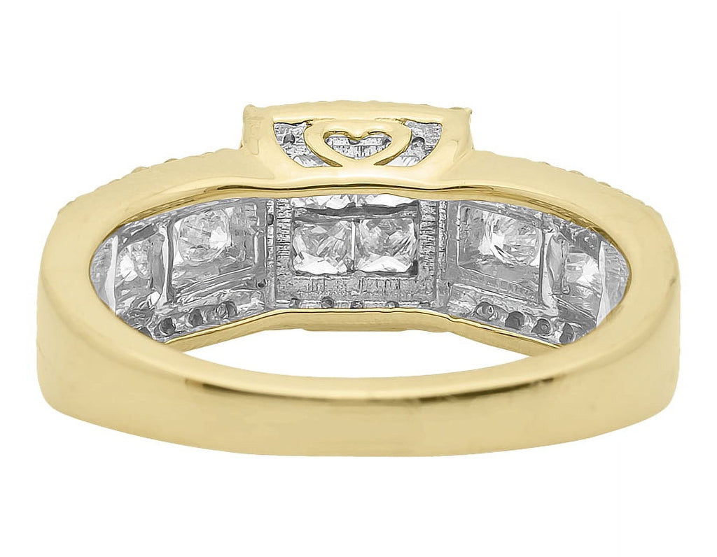 10k Yellow Gold Princess Diamond Engagement Ring (1.02 ct) R567