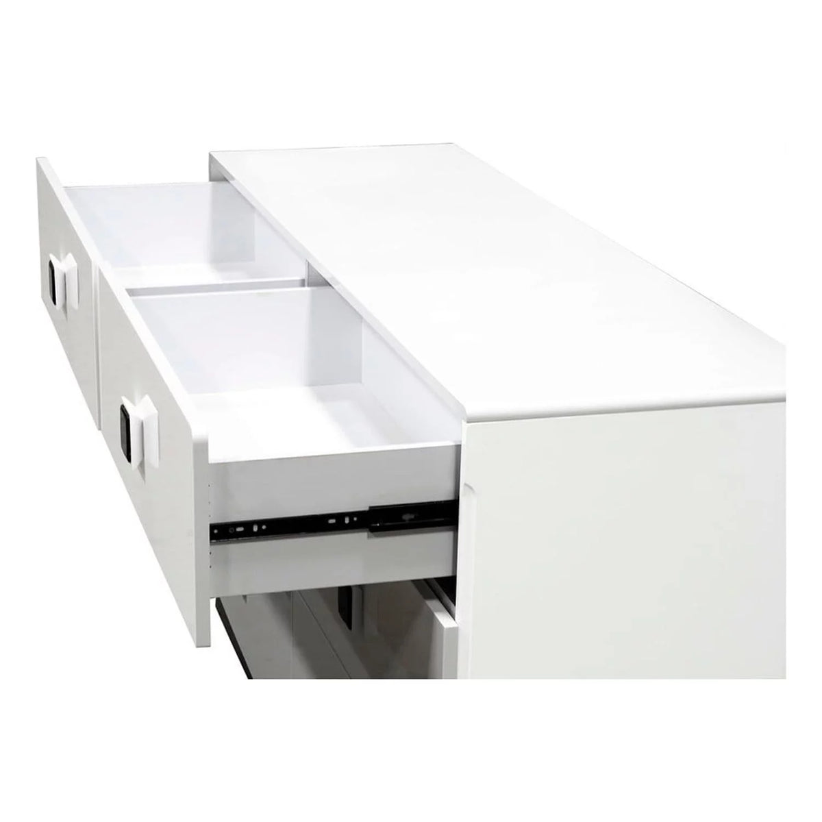 White 6 Drawer Poplar Wood Dresser D598