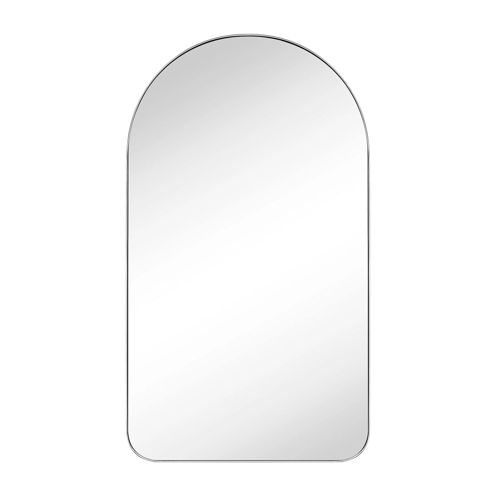 Chrome Arched Recessed Medicine Cabinet with Mirror 16x28.3'' Y617