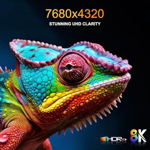 8K HDMI 2.1 Cable 20 ft, 48Gbps Ultra High Speed, 4K 240Hz, 8K 60Hz, HDR10+, eARC, Braided H7586