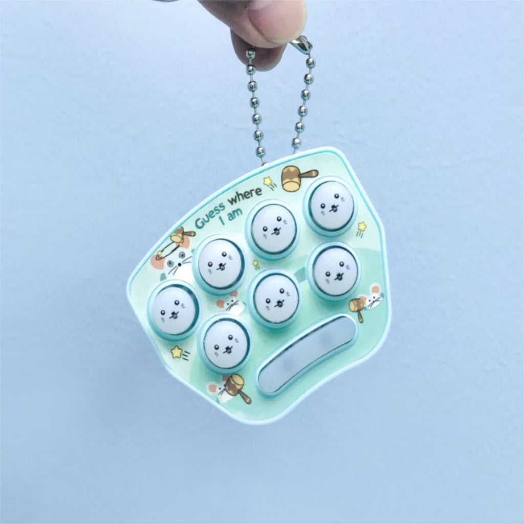Mini Whack:A:Mole Game Keychain LED Electronic Memory Games H940957