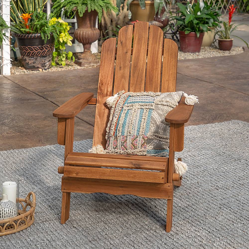Brown Acacia Wood Adirondack Chair V185