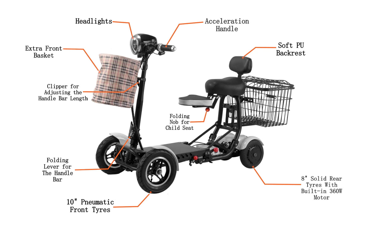 Foldable Lightweight Mobility Scooter M910