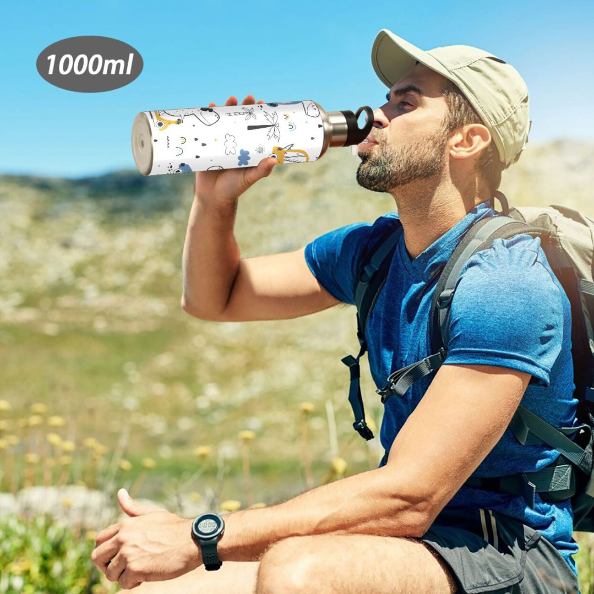 Stainless Steel Insulated Water Bottle with Straw Lid O232