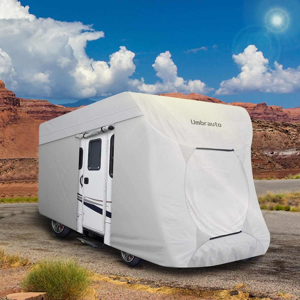 3 Layers Waterproof Ripstop RV Cover Fits 29Ft to 32Ft, Grey A913107
