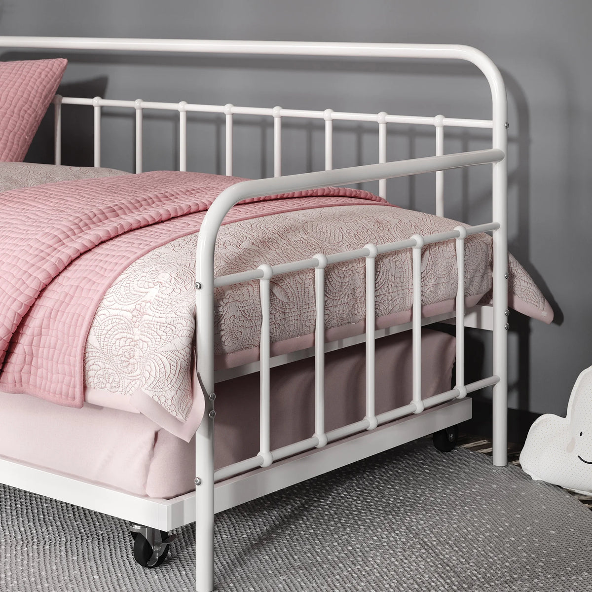 Metal Daybed with Trundle Q188