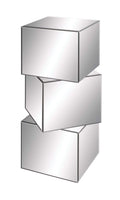 15" x 30" Silver Mirrored Pedestal Table X347973