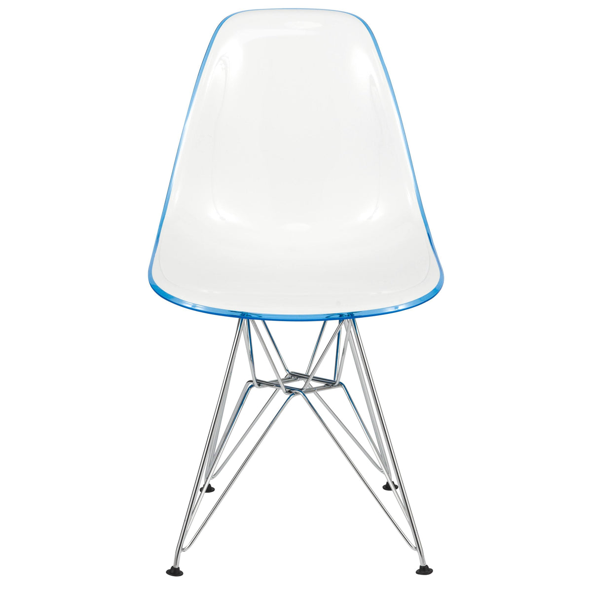 White Blue Dining Chair Q413