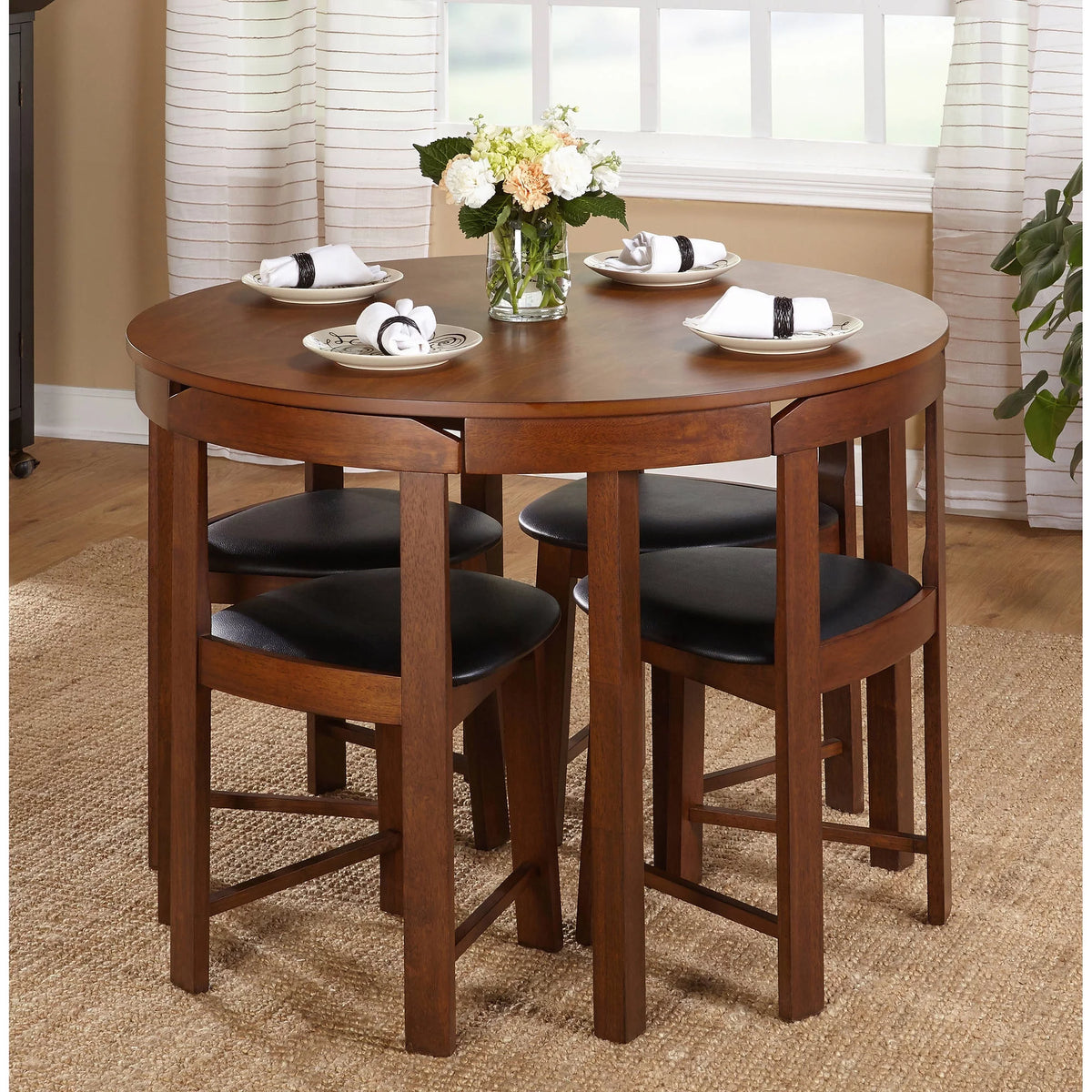 5 Piece Brown MDF Dining Set R302