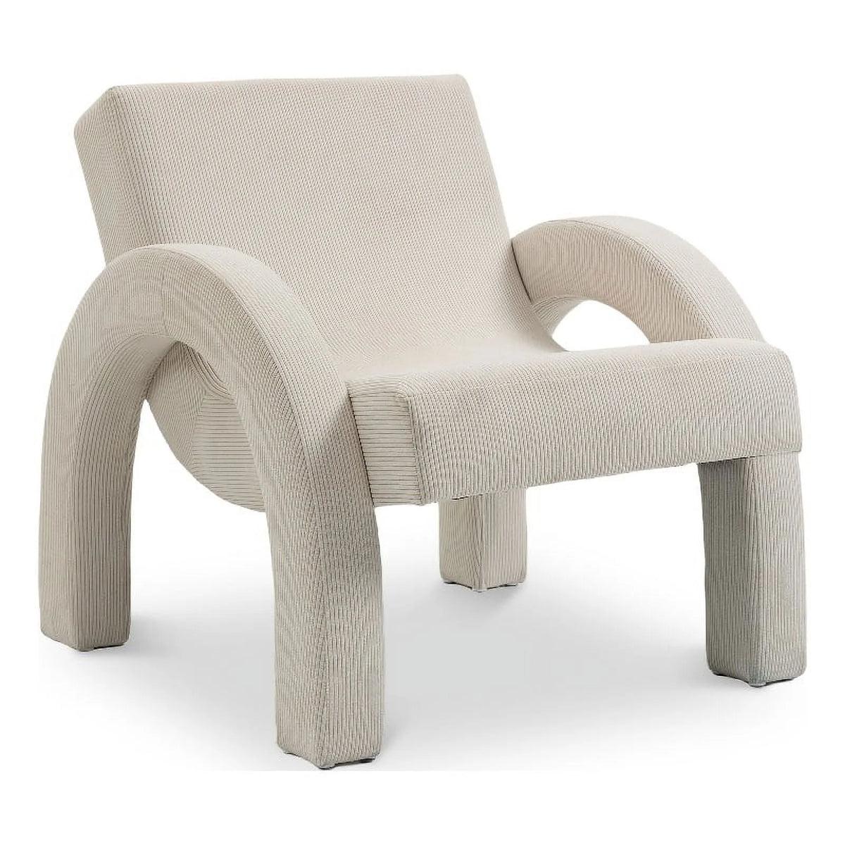 Cream Corduroy Accent Chair Z53517