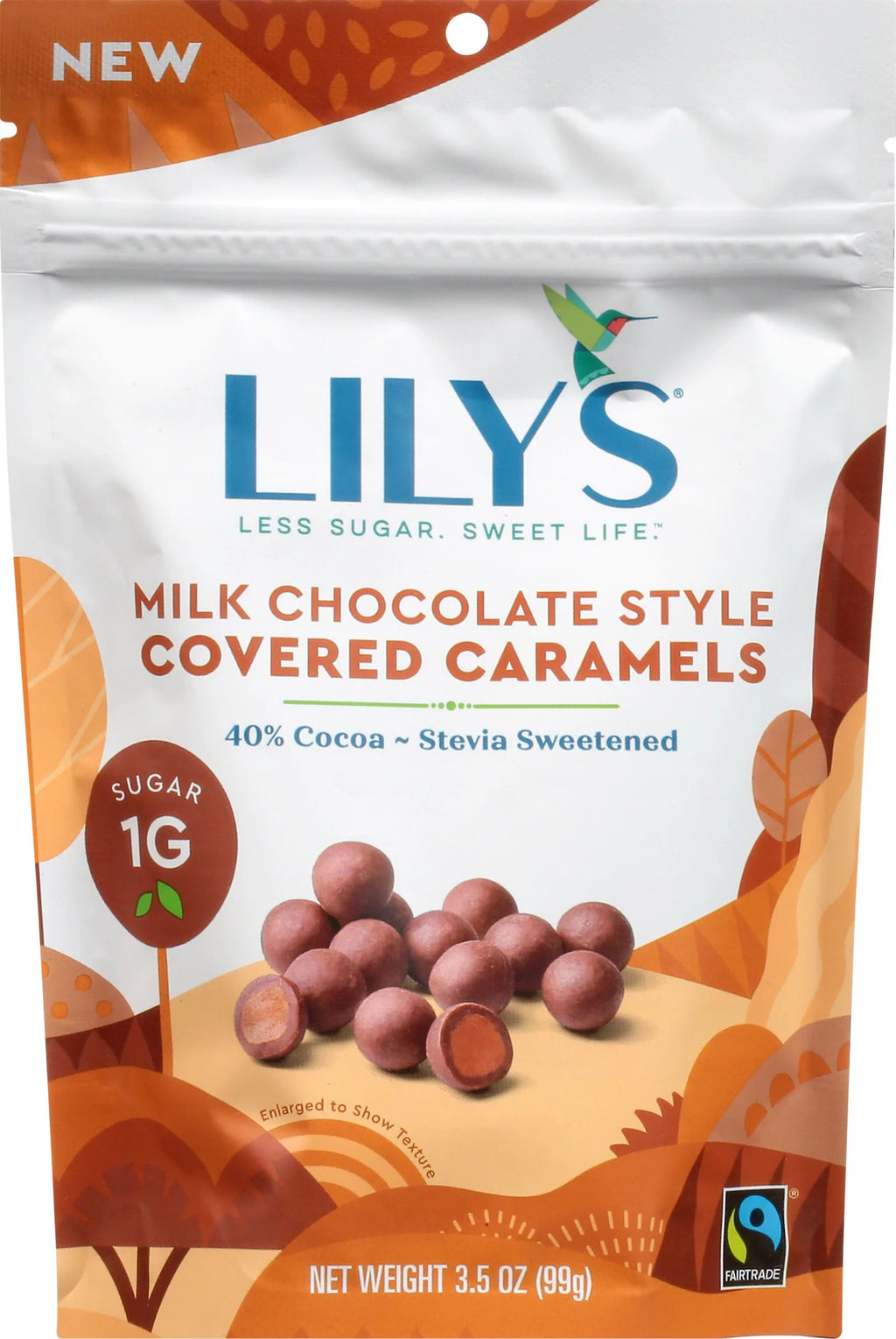 Milk Chocolate Style Covered Caramels 3.5 oz Pack Of 12 W2335