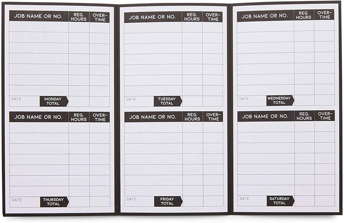 200 Pack Trifold Time Cards (5 x 8 in) G10624