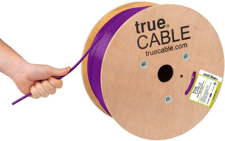 1000ft Blue 23AWG 4 Pair Solid Bare Copper Bulk Ethernet Cable G57607