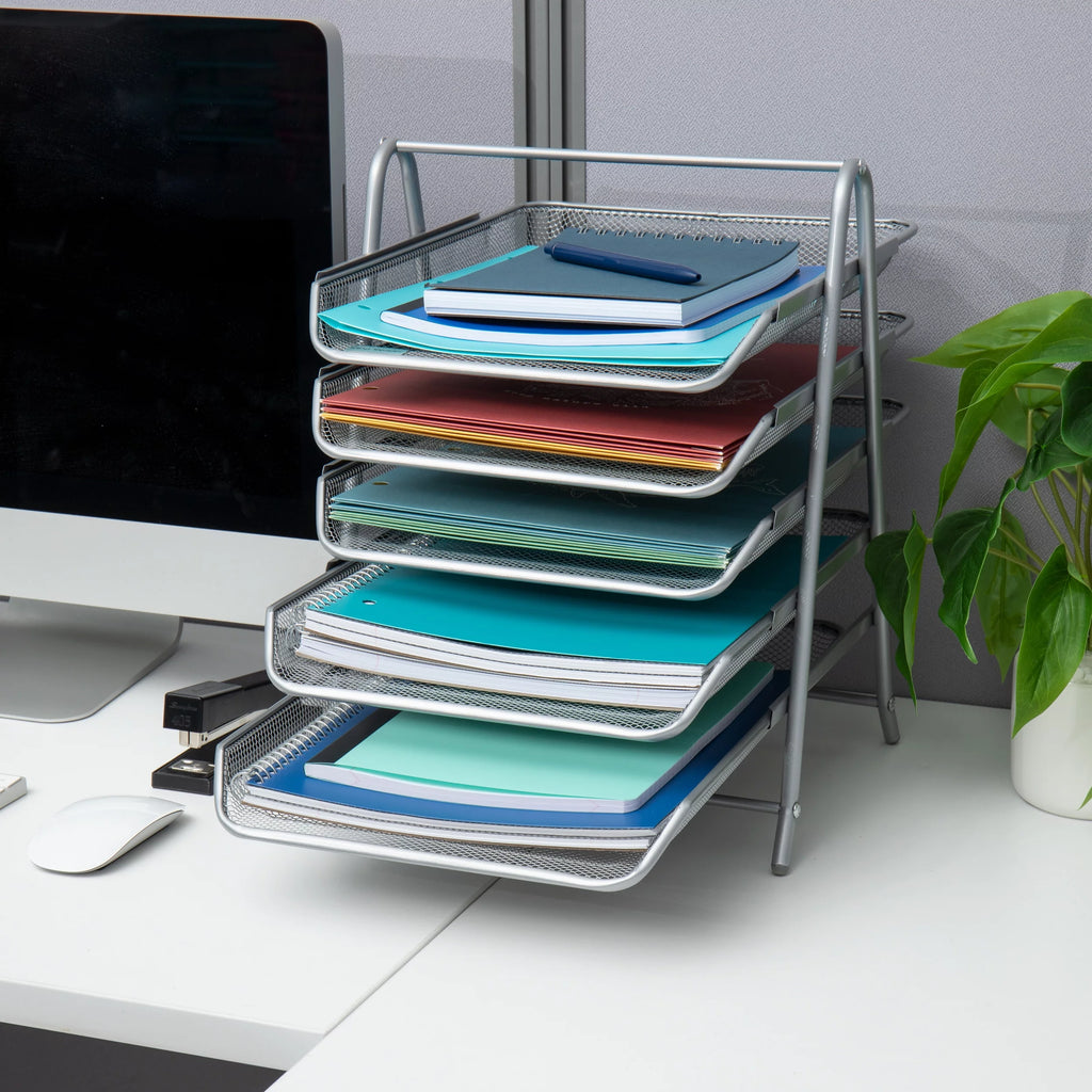 5-Tier Metal Mesh Paper Tray I9148