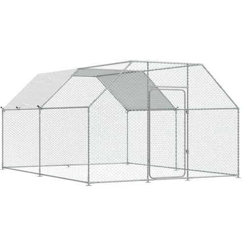 Extra Large Metal Chicken Coop Run with Cover X481