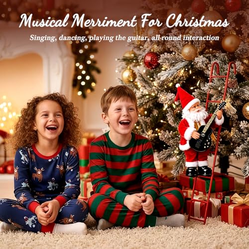 Animated Singing and Dancing Santa Claus Christmas Figurine W3882